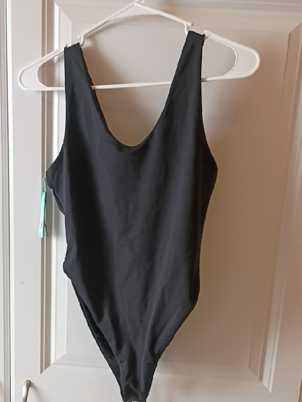 Fashion Nova Black Scoop-Back One-Piece Swimsuit